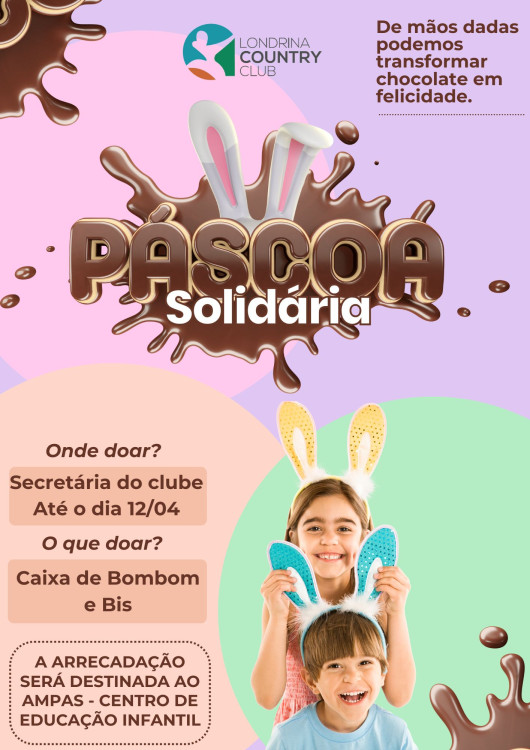 Páscoa solidária Doações Moderno Rosa E Marrom Post Para Instagram (Documento (A4))